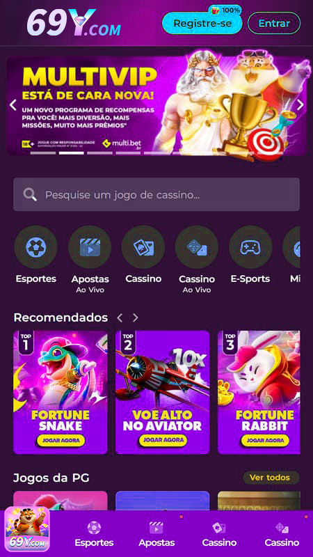 Aplicativo 69y.com para Android e iOS